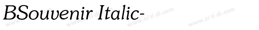 BSouvenir Italic字体转换